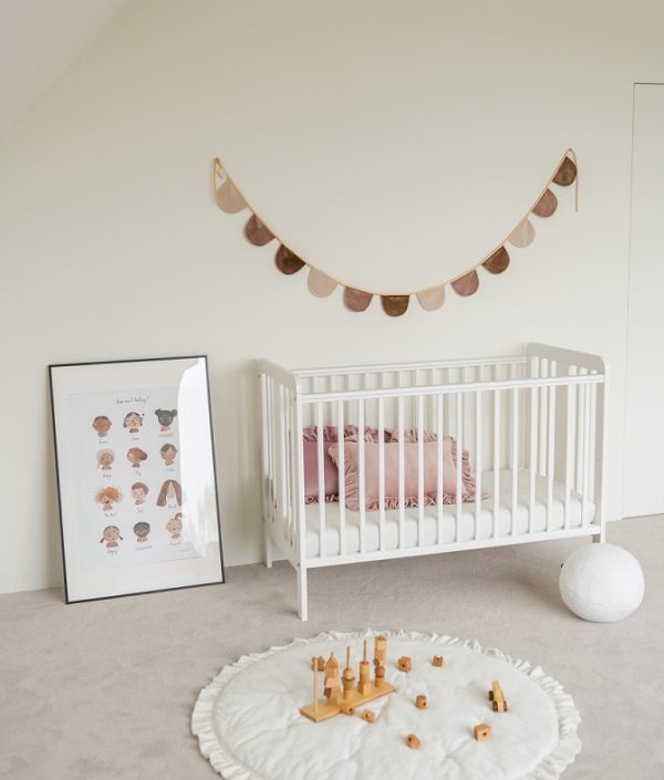 Spjälsäng Stjärna, vit