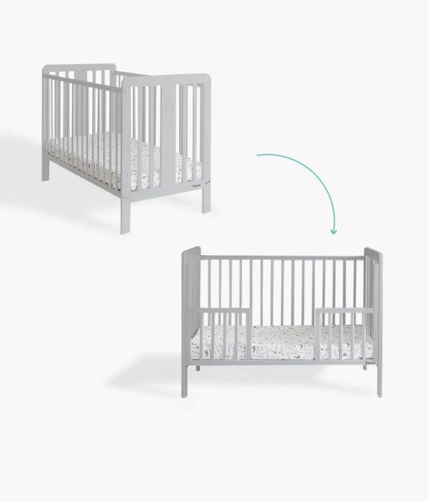 Spjälsäng Stjärna, grå