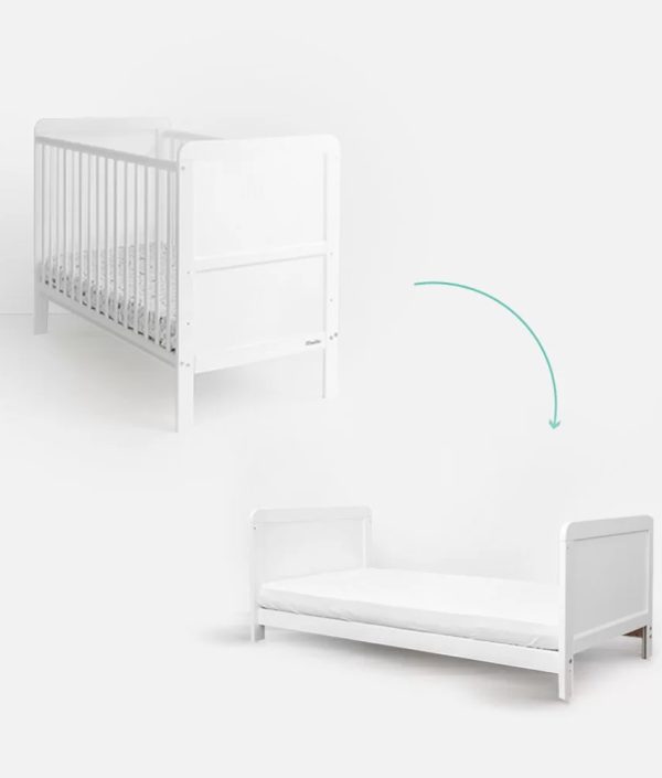 Klassisk växasäng juniorsäng, vit