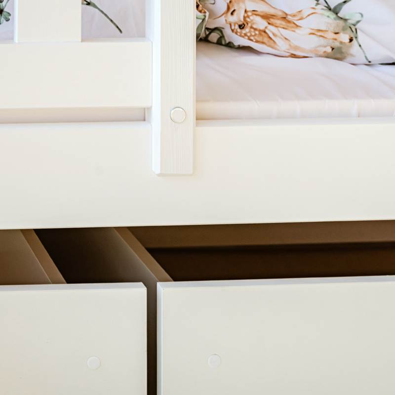 Vit våningssäng med förvaring, Indigo 80x180 cm - Bild 6