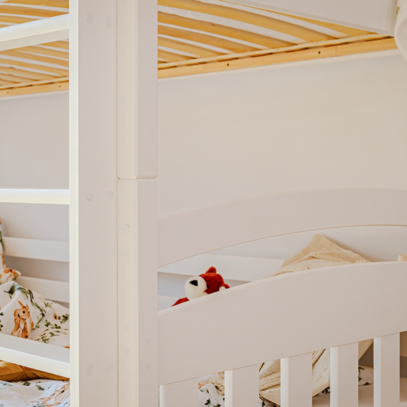 Vit våningssäng med förvaring, Indigo 80x180 cm - Bild 7