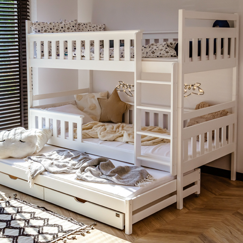 Våningssäng med stödbräda och tre sängar Kim - Bild 10