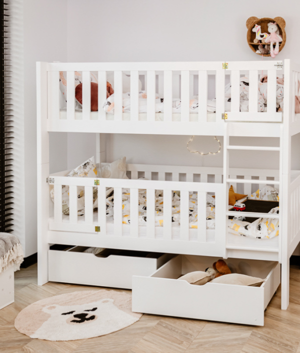 Våningssäng med stödbräda med lås, Kinley