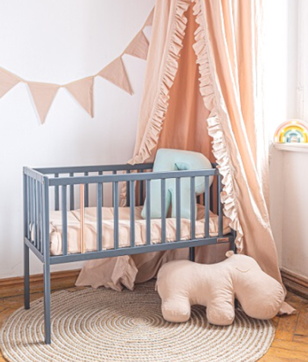 Spjälsäng sidosäng Starry Night, antracit