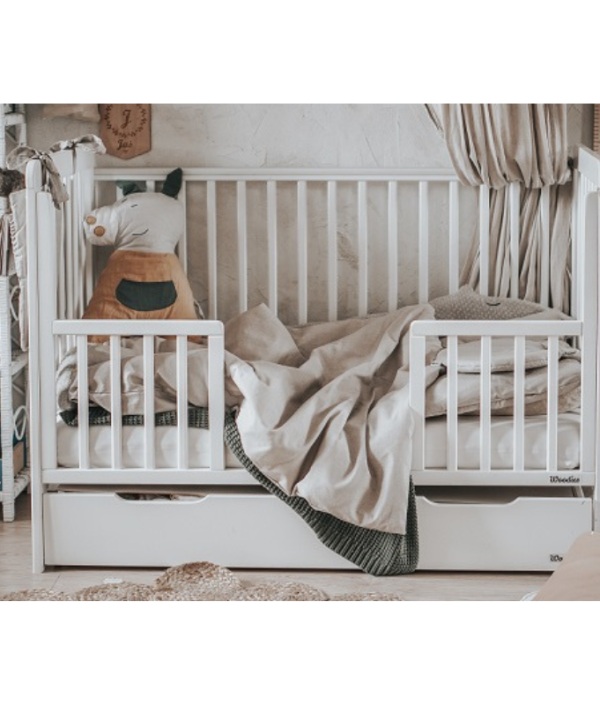 Klassisk spjälsäng, vit