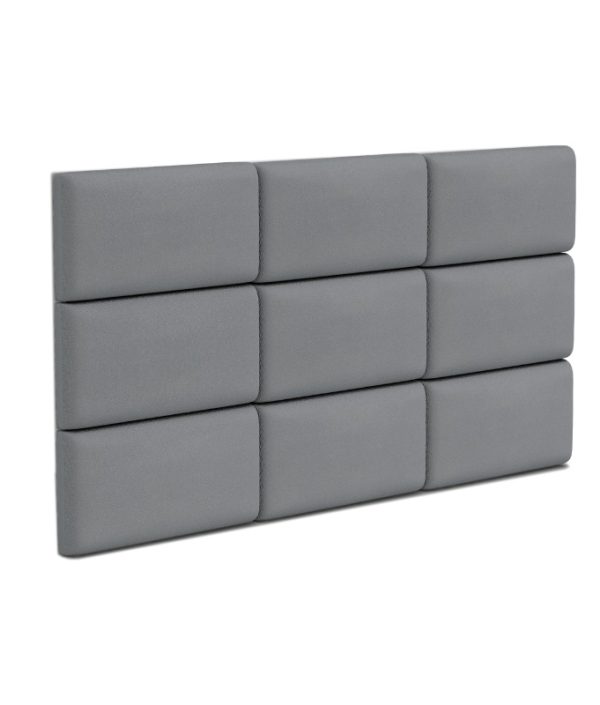 Velourklädda väggpaneler, grå (olika mått)