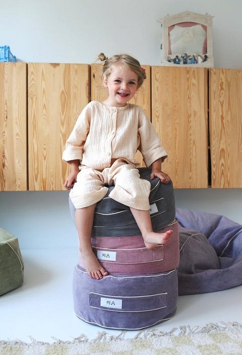 Bini, sittpuff Cozy, taupe