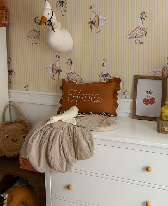 Dekorillo, tapet Retro goose yellow