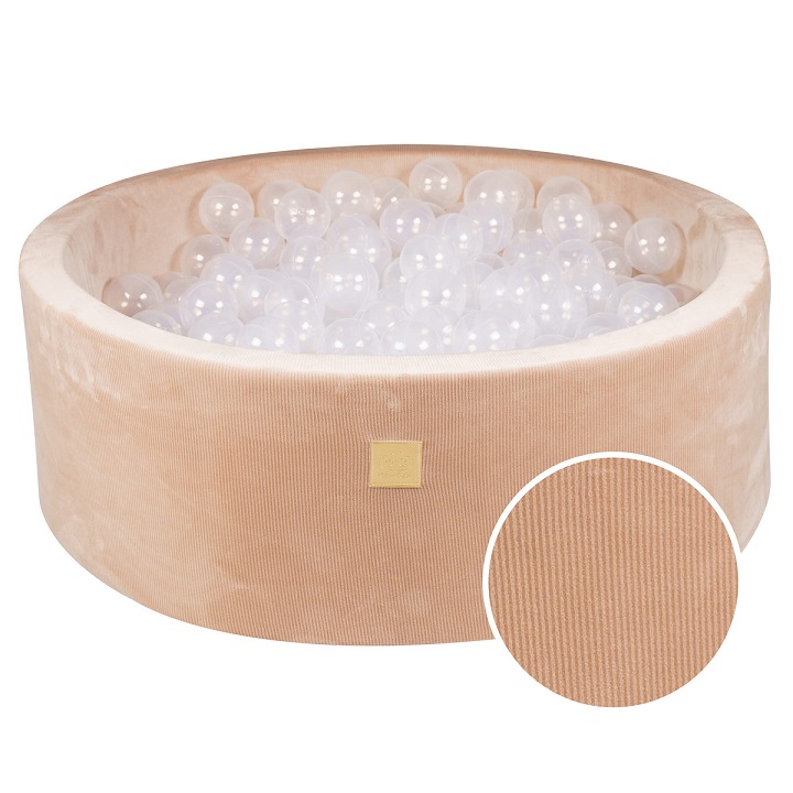 Meow, sand corduroy bollhav med 200 bollar, Transparent