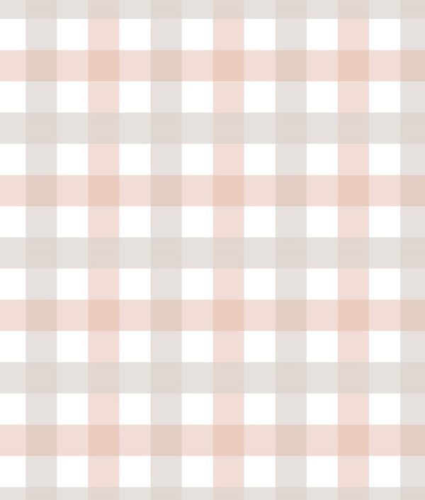 Dekornik, tapet Retro Check Beige Pink Small