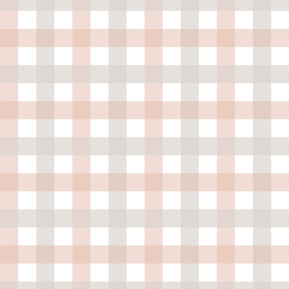 Dekornik, tapet Retro Check Beige Pink Small