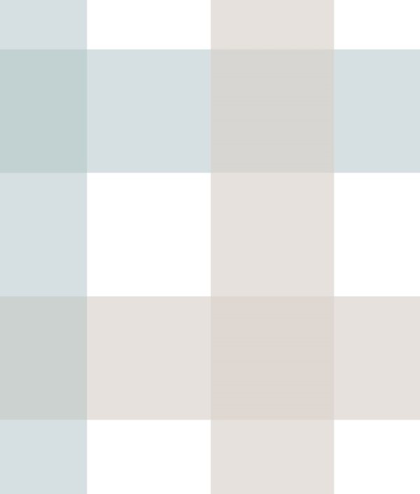 Dekornik, tapet Retro Check Beige Blue Big