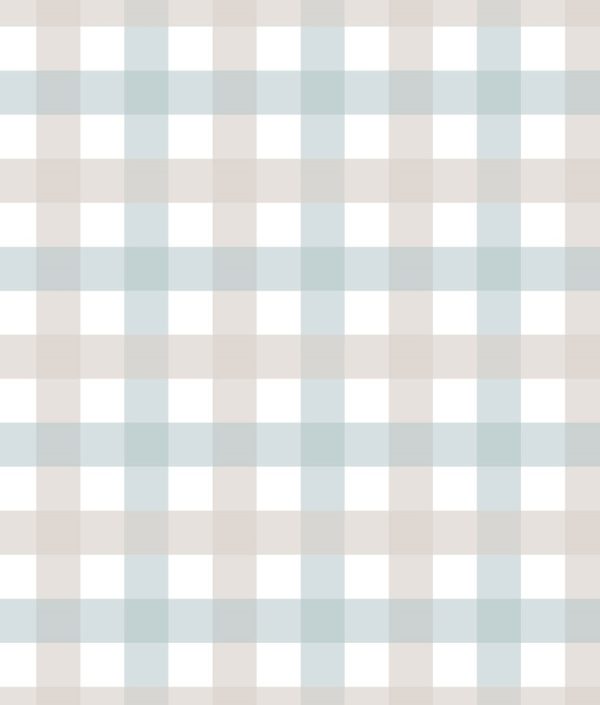 Dekornik, tapet Retro Check Beige Blue Small