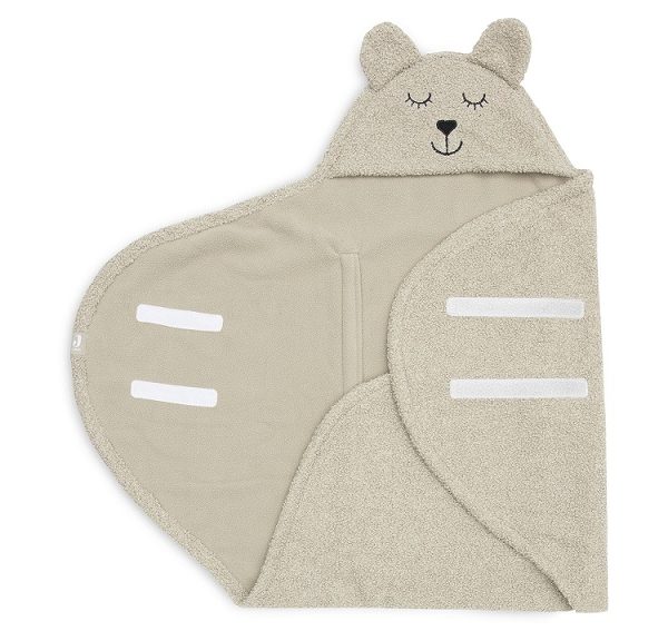Jollein, omlott babywrap åkpåse Bear boucle, olive green