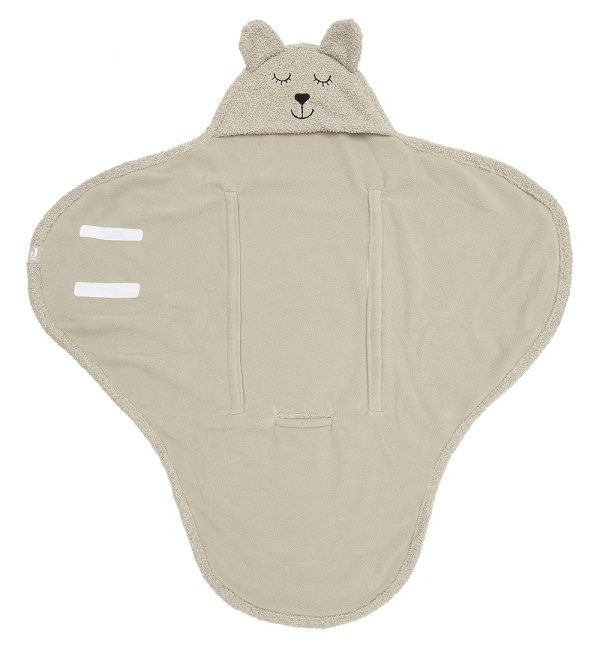 Jollein, omlott babywrap åkpåse Bear boucle, olive green