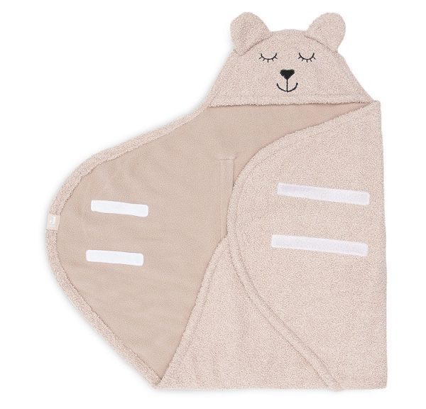 Jollein, omlott babywrap åkpåse Bear boucle, wild rose
