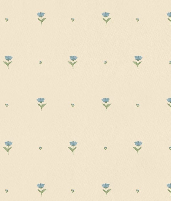 Mrs Mighetto, tapet Tulips för Belle, Blue