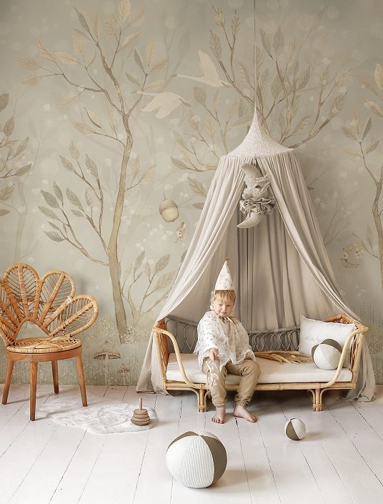 Mrs Mighetto, tapet Acorn Forest Night