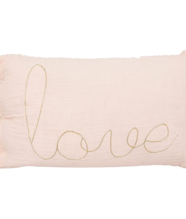 Ljusrosa rektangulär kudde, Love
