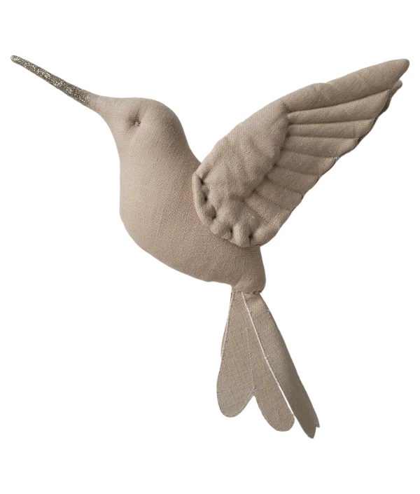 Väggdekoration beige kolibri