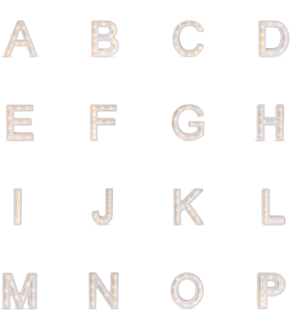 Little Lights, mini bokstavslampa