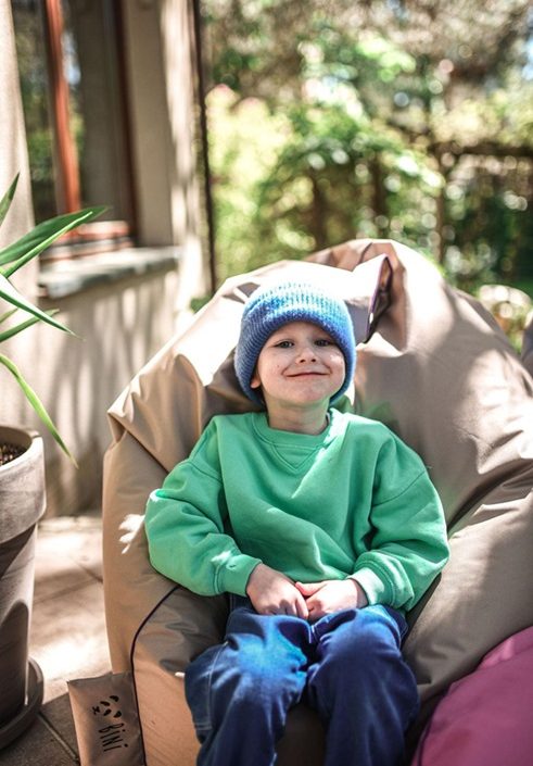 Bini saccosäck utomhus, Cookie