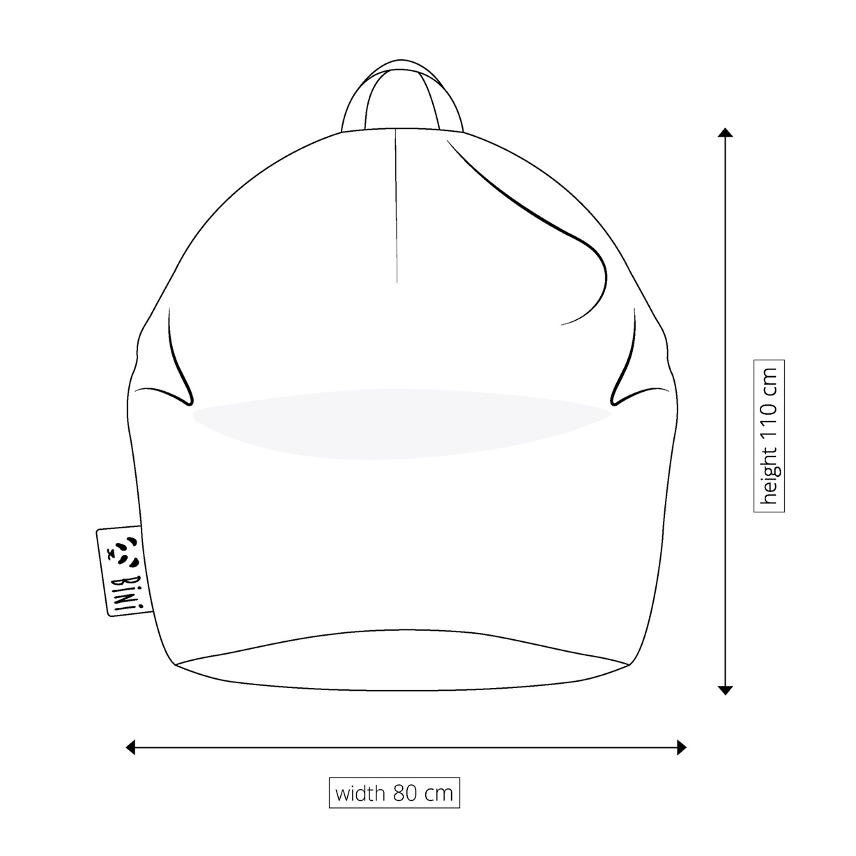 Bini saccosäck utomhus, Cookie - Bild 5