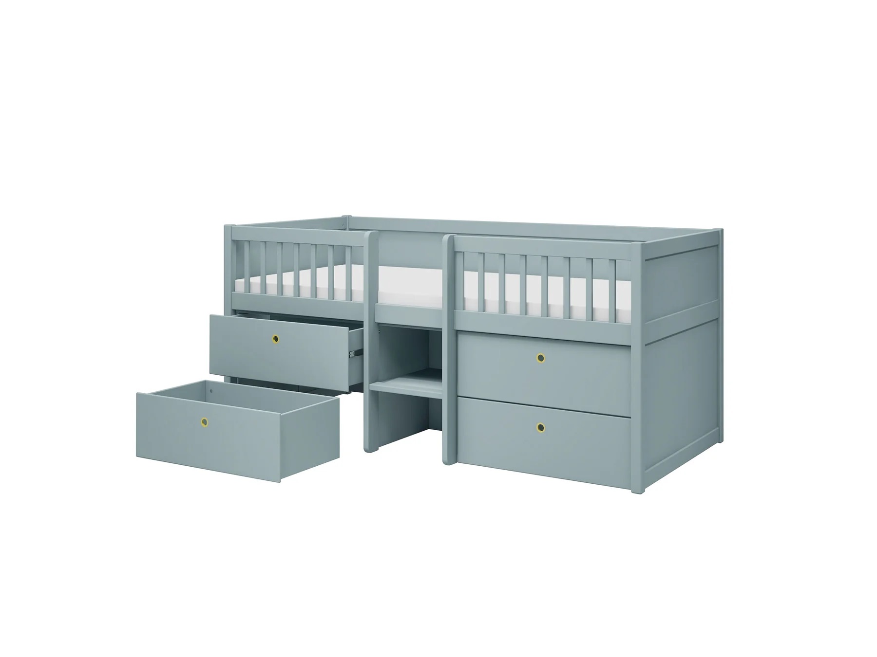 Flexa, hög barnsäng med förvaring 90x200 cm Freja, blå - Bild 9