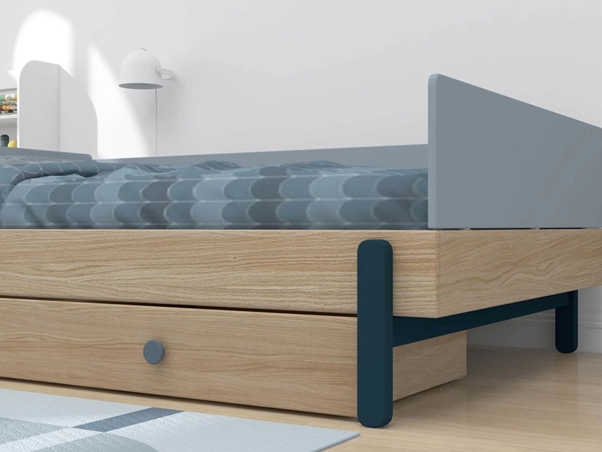 Flexa, barnsäng enkelsäng 90x200 cm Popsicle, blueberry oak - Bild 7