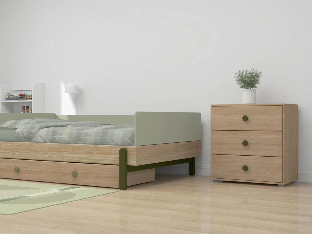 Flexa, juniorsäng dagbädd 120x200 cm Popsicle, kiwi oak - Bild 4