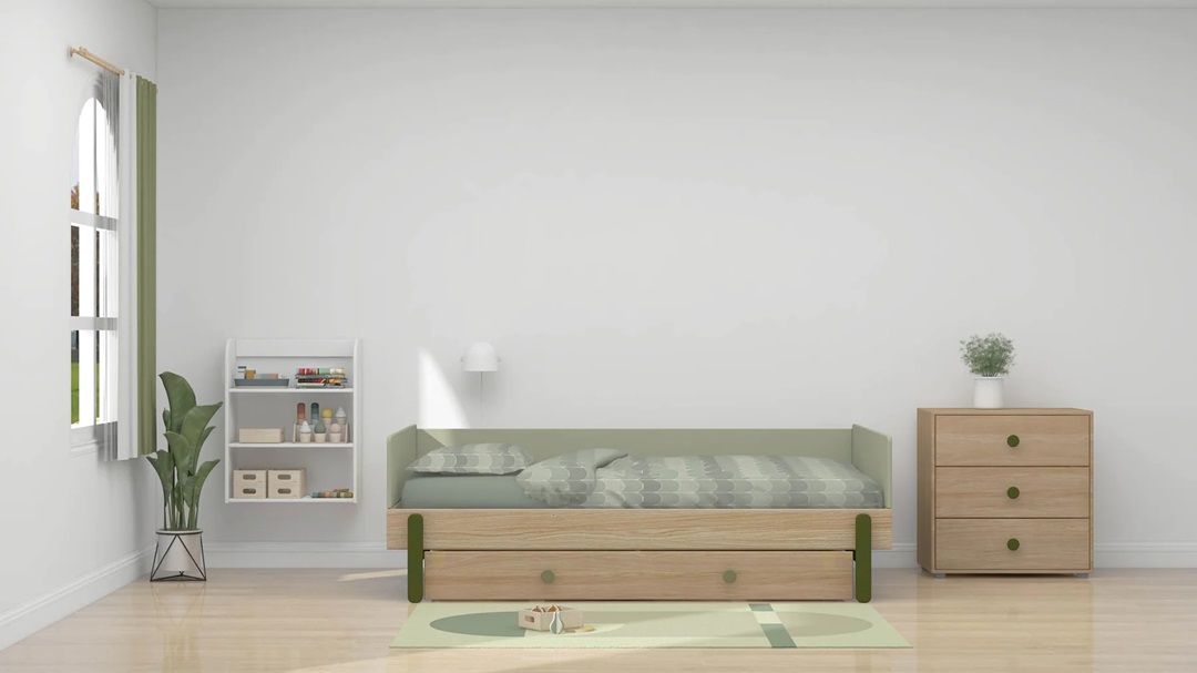 Flexa, juniorsäng dagbädd 120x200 cm Popsicle, kiwi oak - Bild 3