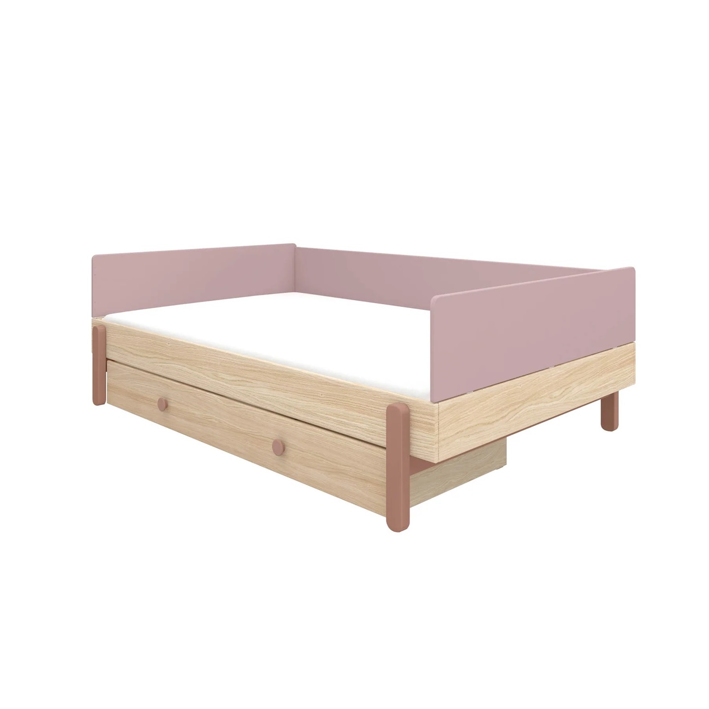 Flexa, juniorsäng dagbädd 120x200 cm Popsicle, cherry oak