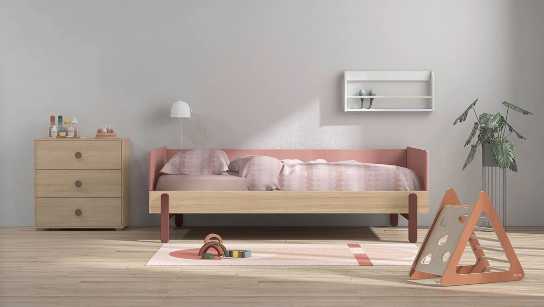 Flexa, juniorsäng dagbädd 120x200 cm Popsicle, cherry oak - Bild 4