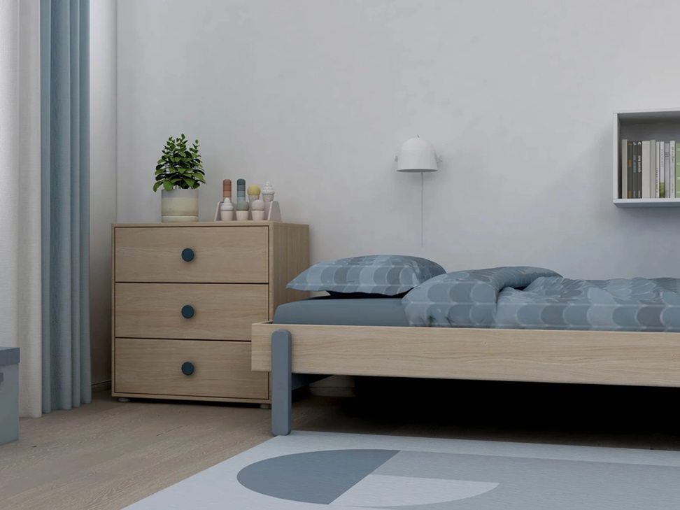 Flexa, barnsäng 90x200 cm Popsicle, blueberry oak - Bild 3