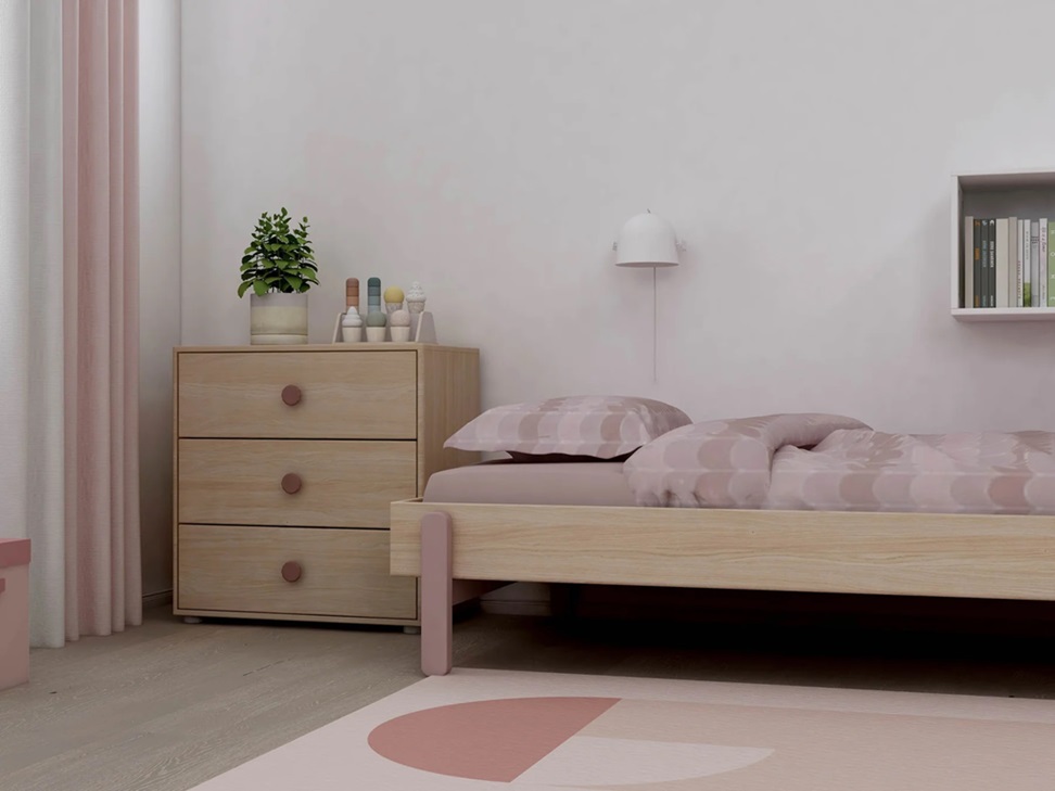 Flexa, barnsäng 90x200 cm Popsicle, cherry oak - Bild 3