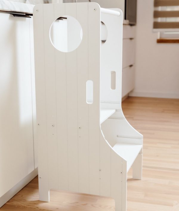 Duck Woodworks, Justerbar hjälpa till pall, vit