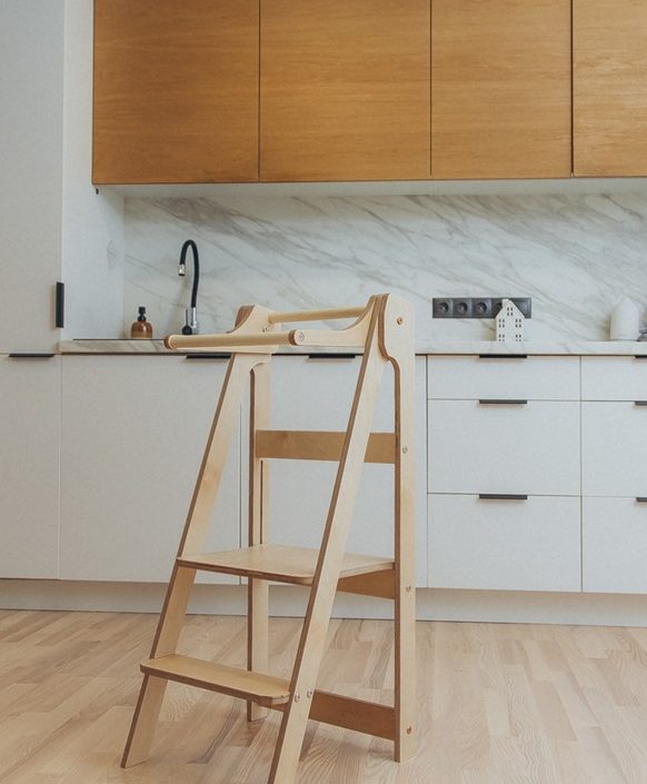 Duck Woodworks, Hopfällbar hjälpa till pall, natur