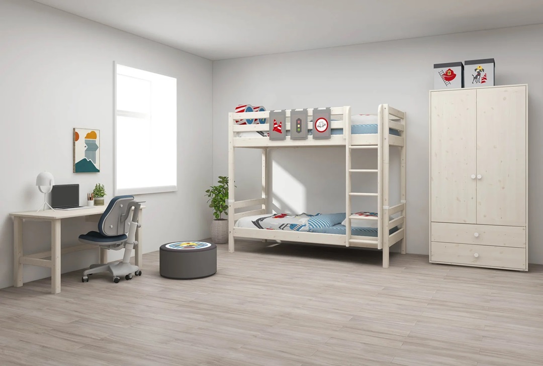 Flexa, hög våningssäng Classic 90x200 cm, vit - Bild 4