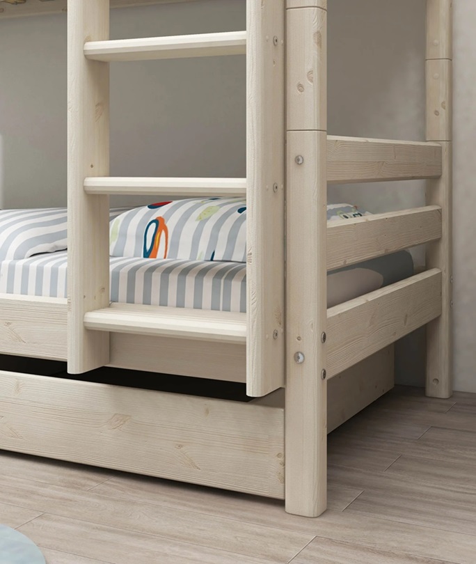 Flexa, hög våningssäng Classic 90x200 cm, vit - Bild 2