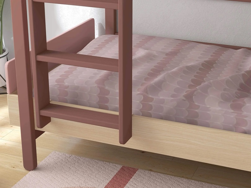 Flexa, våningssäng Popsicle 90x200 cm, cherry oak - Bild 7