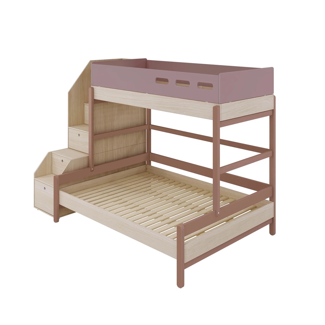 Flexa, familjesäng trappa Popsicle 90x200/140x200, cherry oak - Bild 8