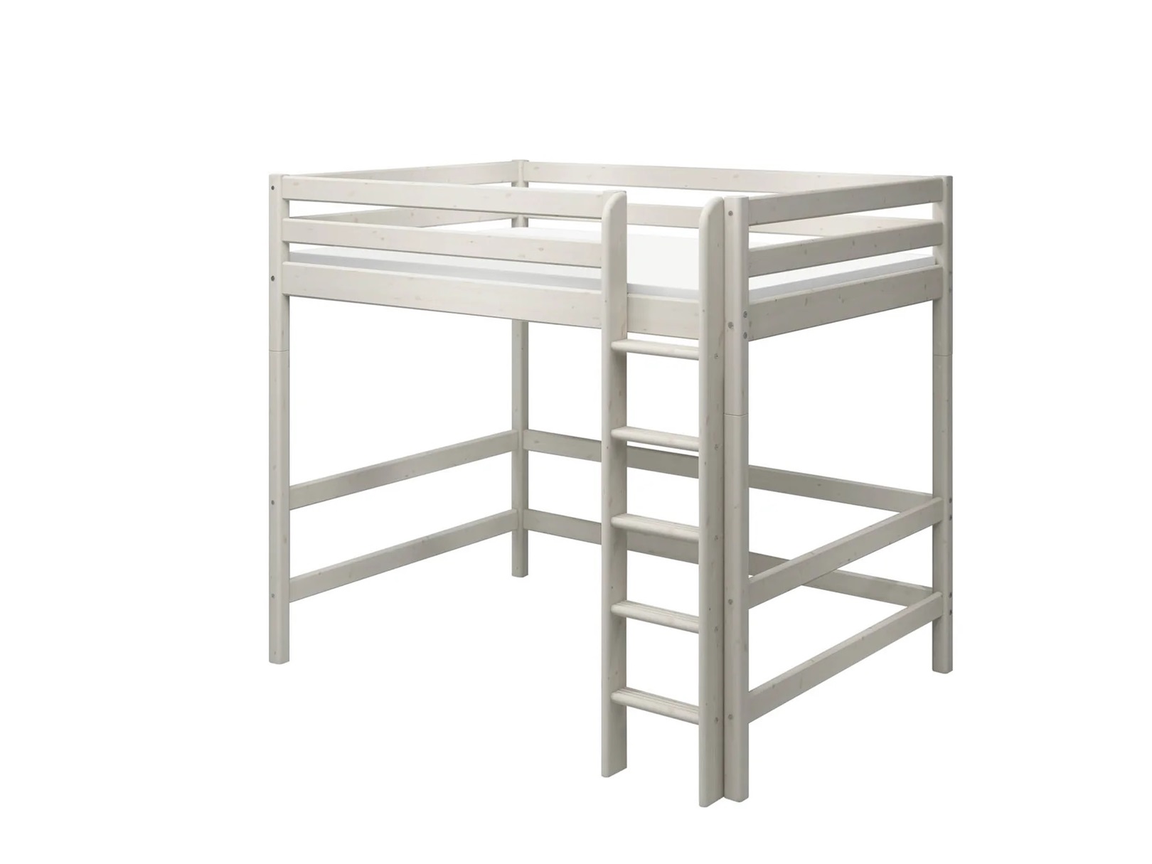 Flexa, hög loftsäng 140x200 cm Classic, vit