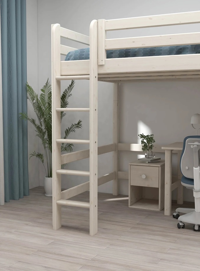 Flexa, hög loftsäng 140x200 cm Classic, vit - Bild 5