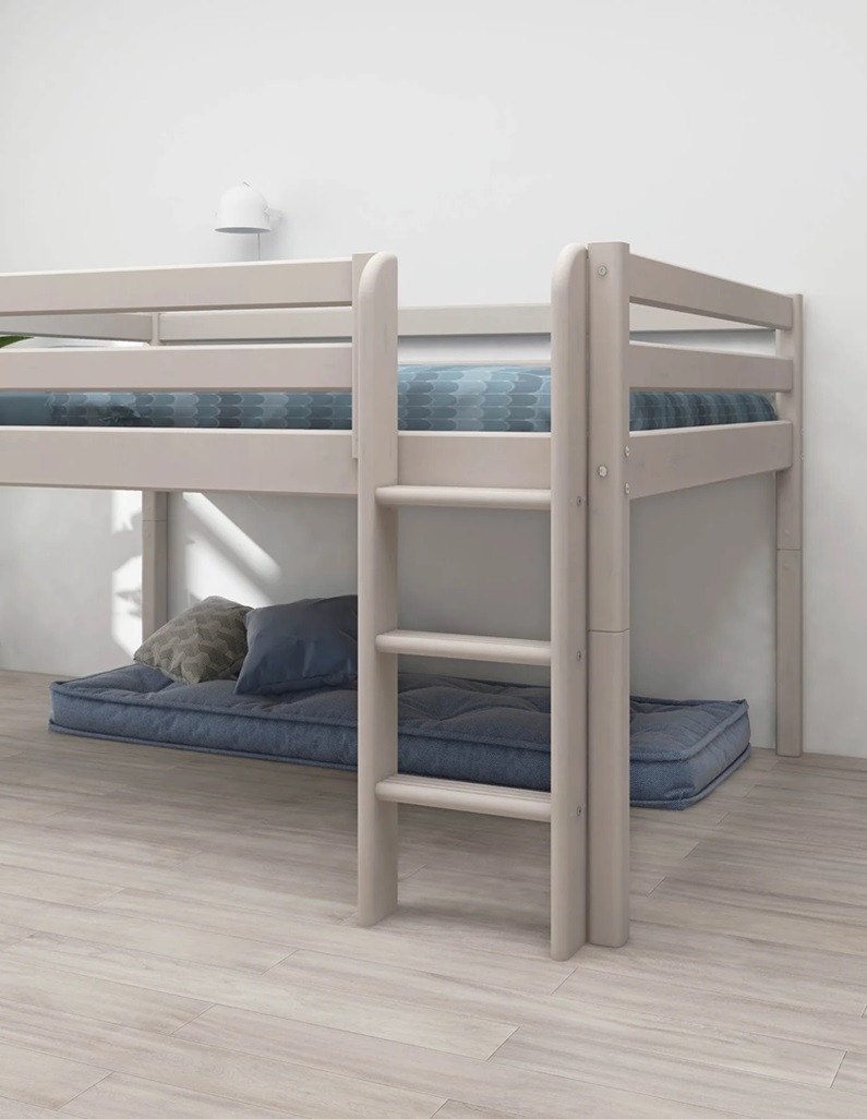 Flexa, låg loftsäng 140x200 cm Classic, grå - Bild 3