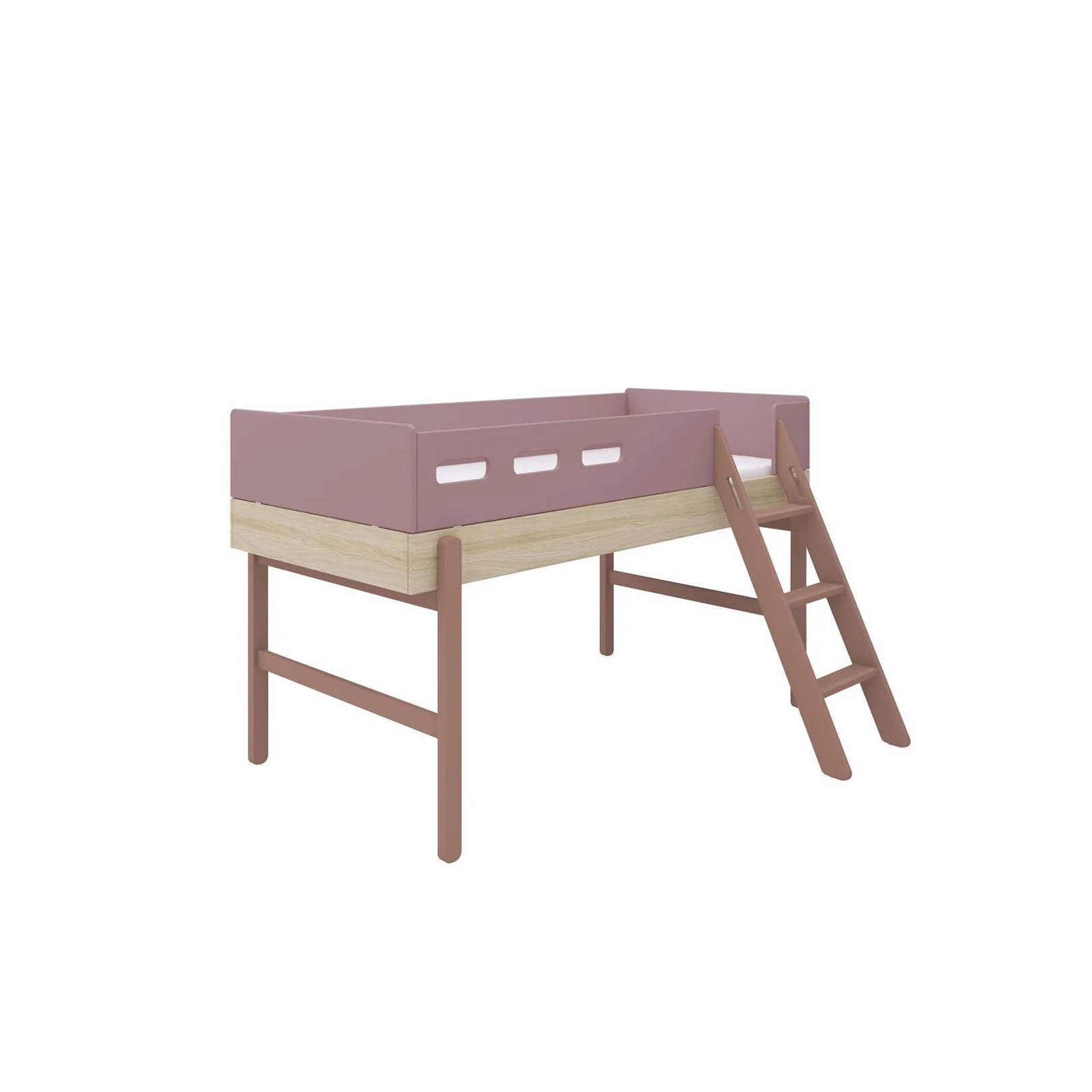 Flexa, låg loftsäng 90x200 cm Popsicle, cherry oak - Bild 9