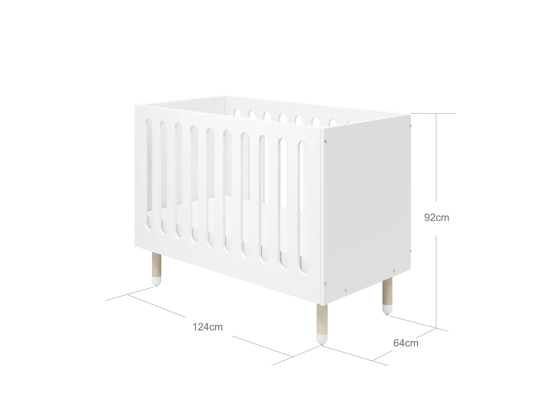 Flexa, spjälsäng Dots 60x120, vit - Bild 8