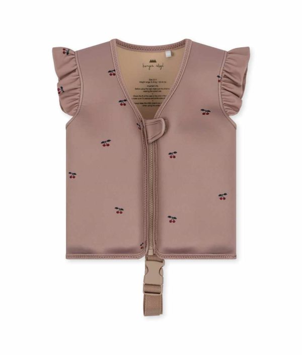 Konges Sløjd, simväst med volanger, Cherry