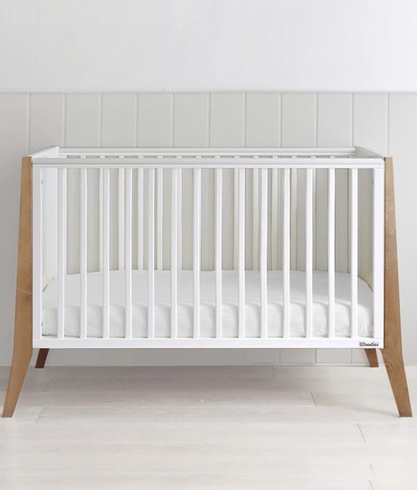 Spjälsäng Willow, vit/vintage