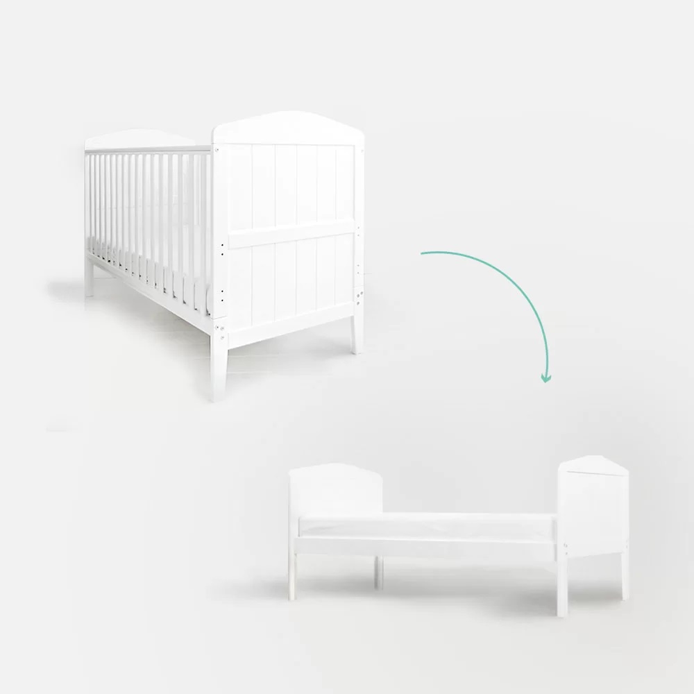 Växasäng juniorsäng Happy, vit - Bild 10