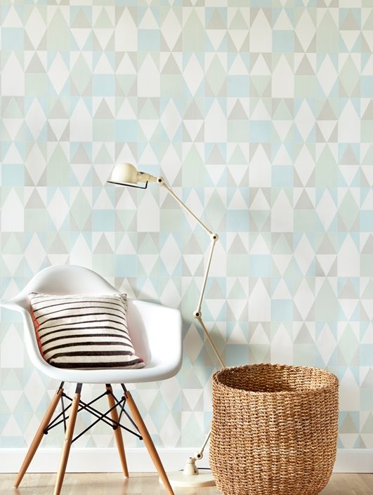 Majvillan, tapet till barnrummet Alice, turkos